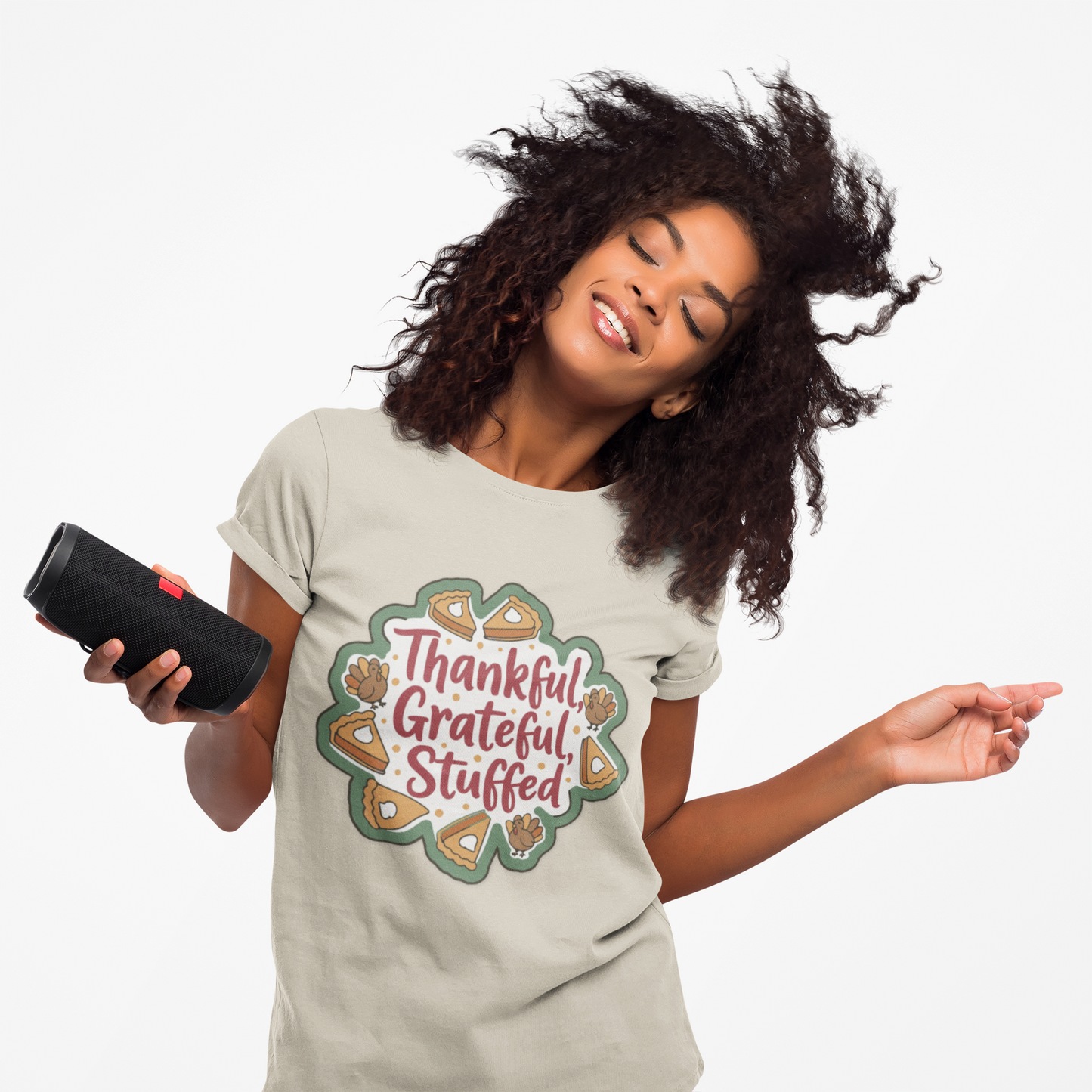 Thankful Grateful Stuffed Unisex Humorous Thanksgiving T-Shirt