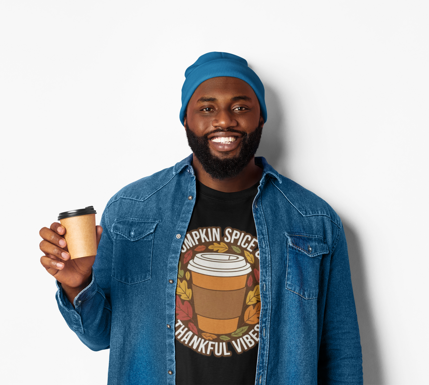 Pumpkin Spice & Thankful Vibes Fall Fashion T-Shirt