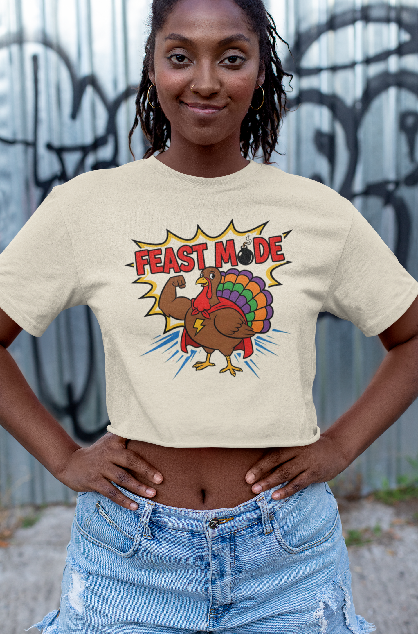 Feast Mode Funny Thanksgiving Turkey T-Shirt