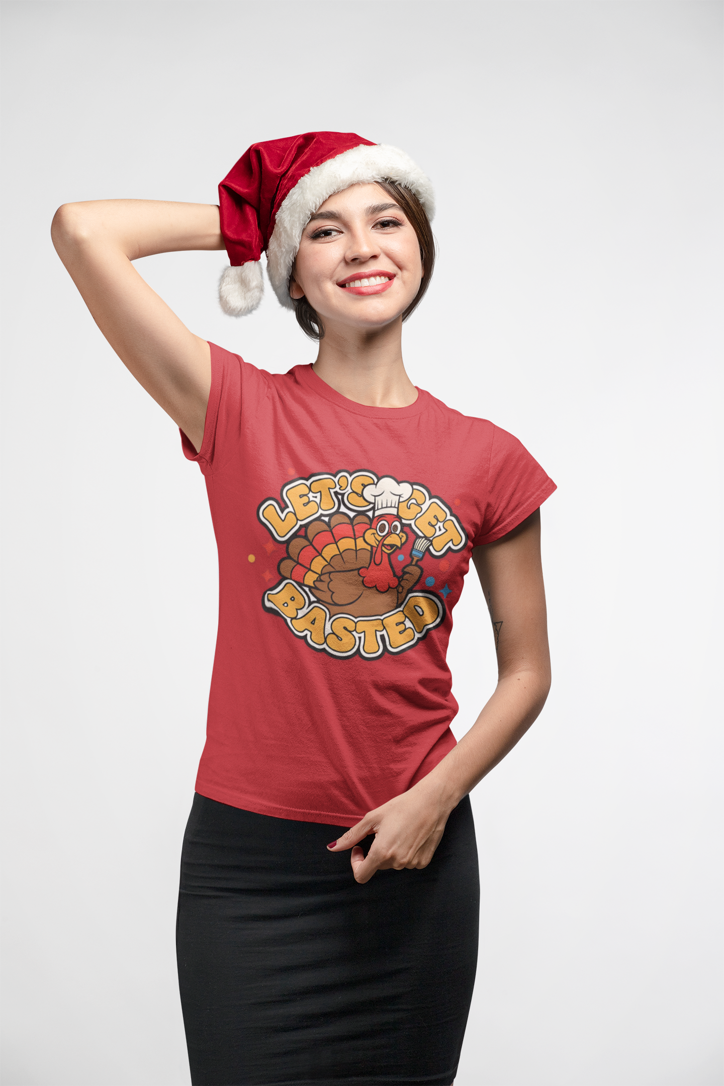 Let's Get Basted Funny Thanksgiving Turkey T-Shirt