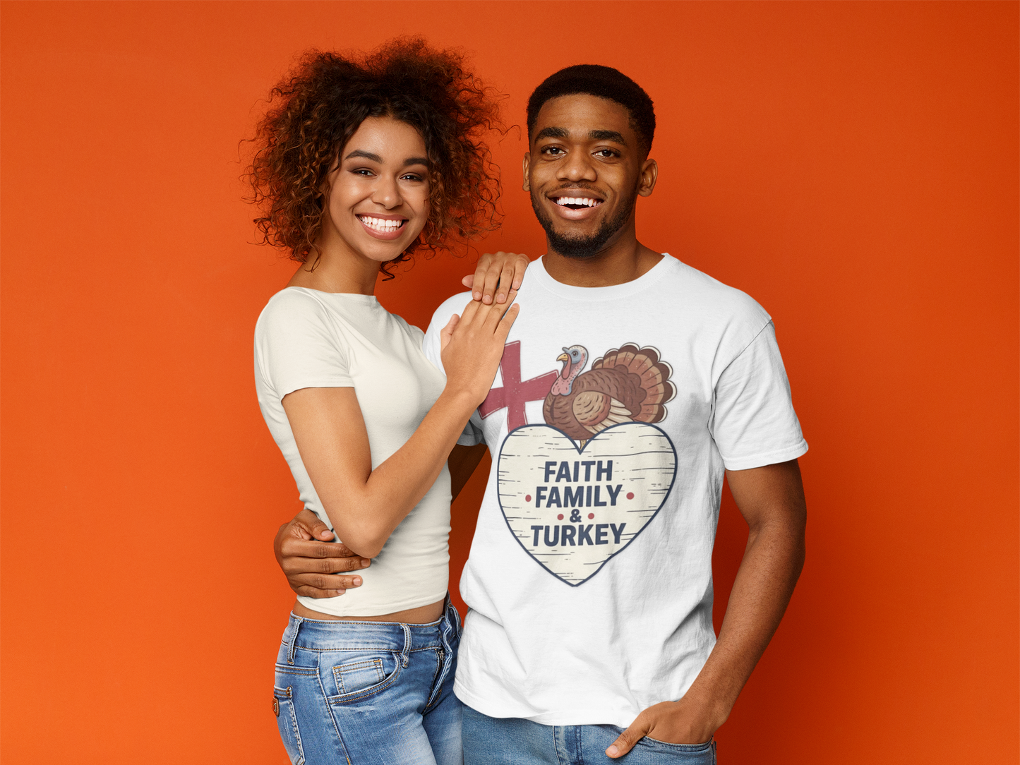 Faith Family & Turkey Thanksgiving T-Shirt