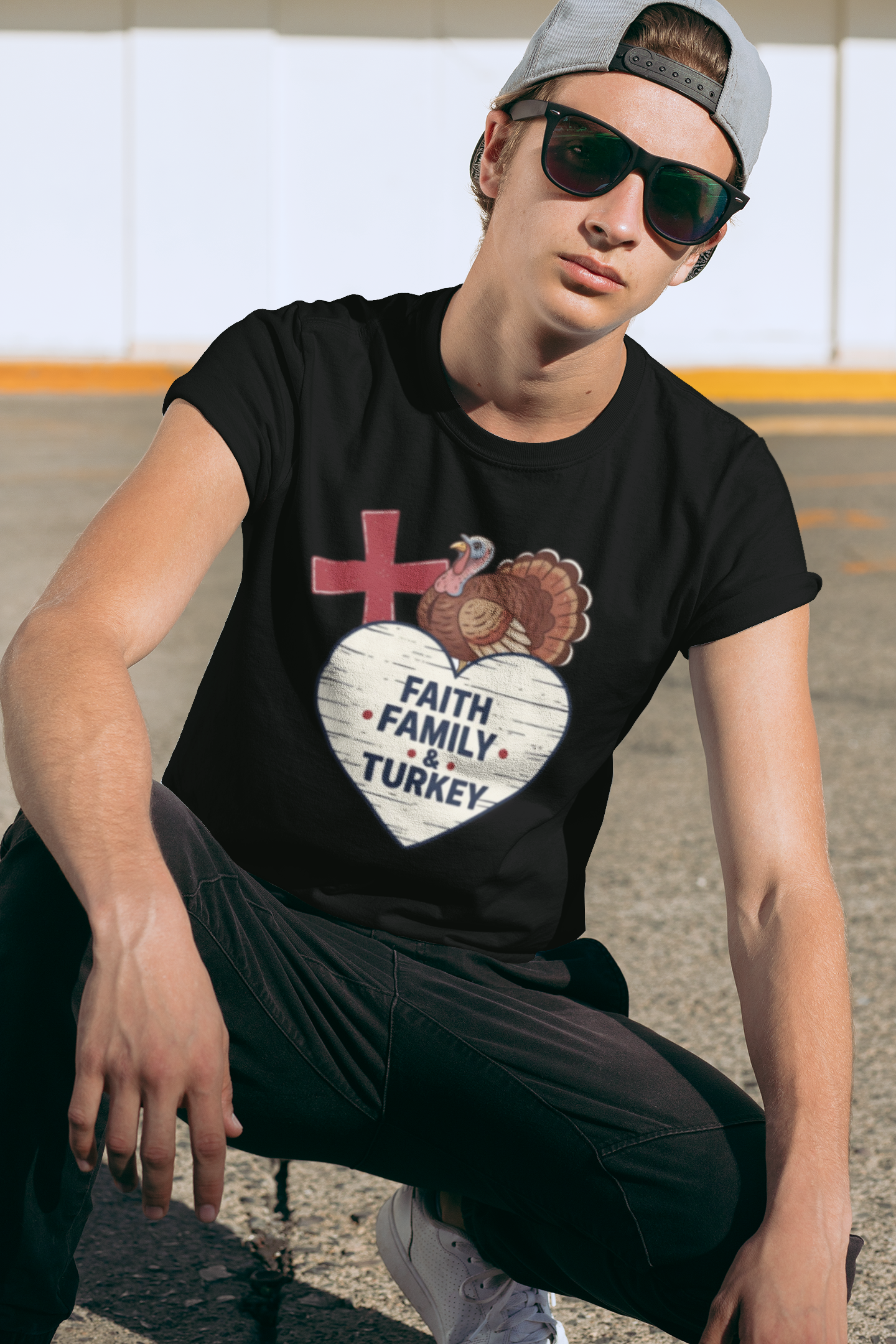 Faith Family & Turkey Thanksgiving T-Shirt