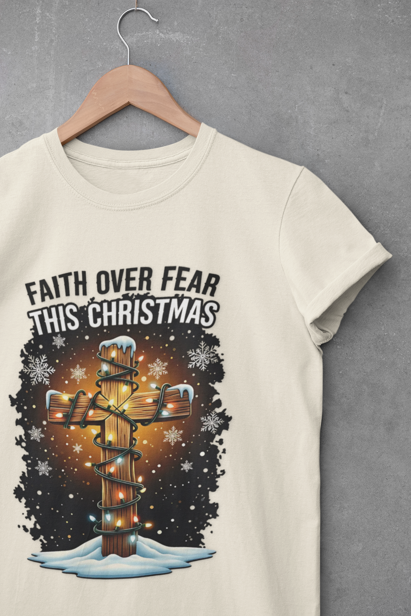 A064 - Faith Over Fear This Christmas T-Shirt