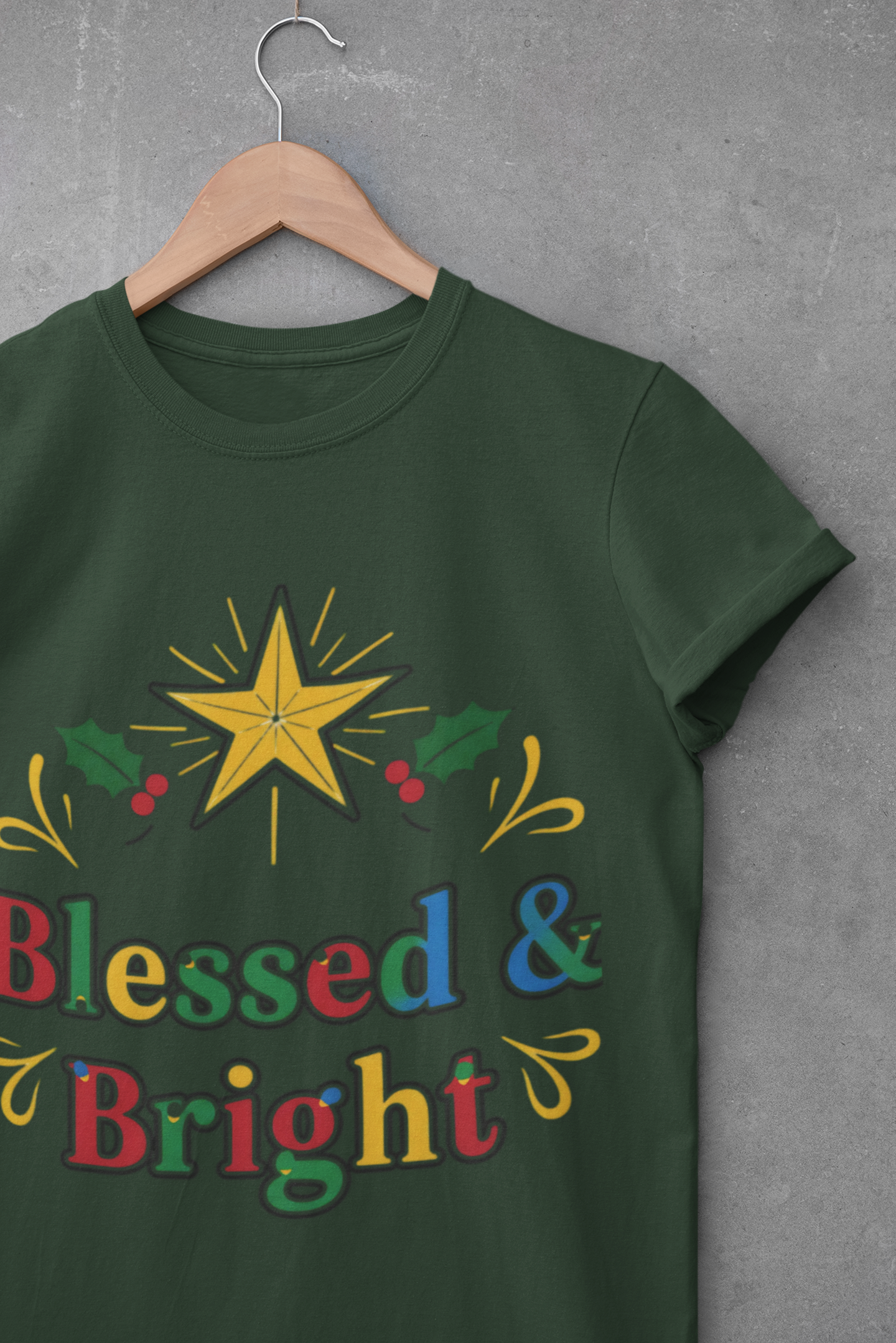 Blessed & Bright Unisex Softstyle Christian Christmas T-Shirt