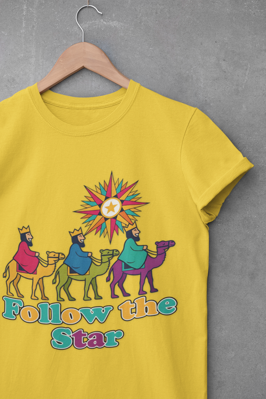 Follow the Star Christian Christmas T-Shirt