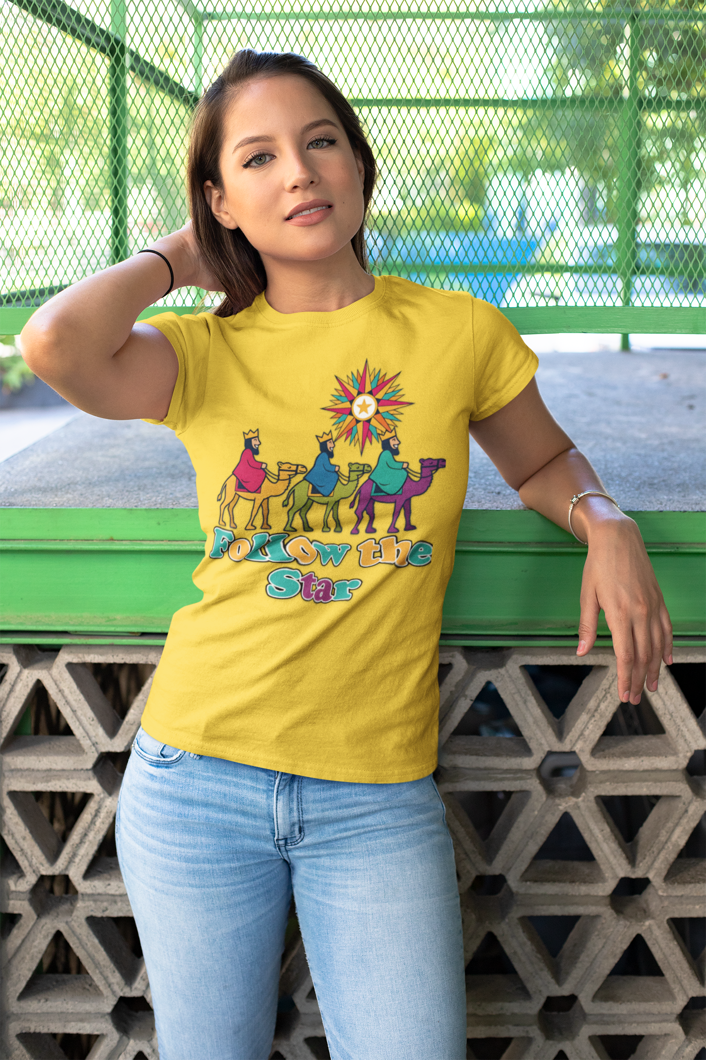 Follow the Star Christian Christmas T-Shirt