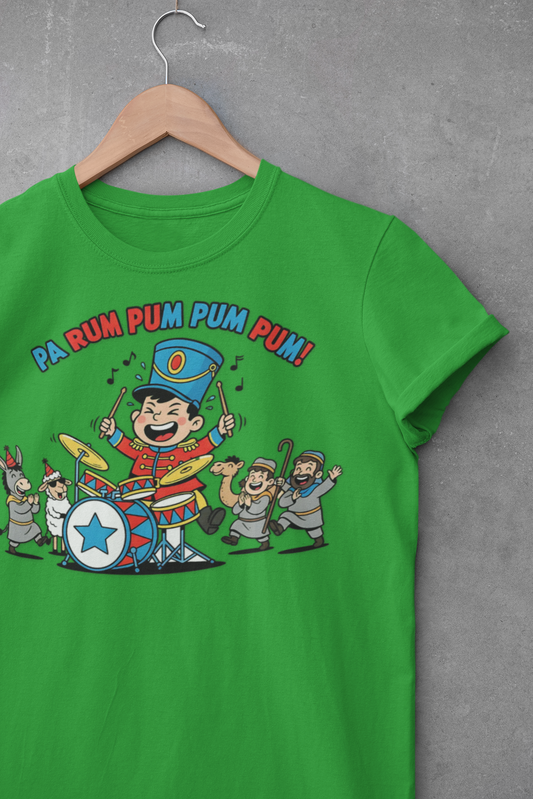 Little Drummer Boy Funny Christmas T-Shirt Pa Rum Pum Pum Pum!