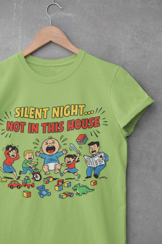 Silent Night Not in This House Funny Christmas T-Shirt