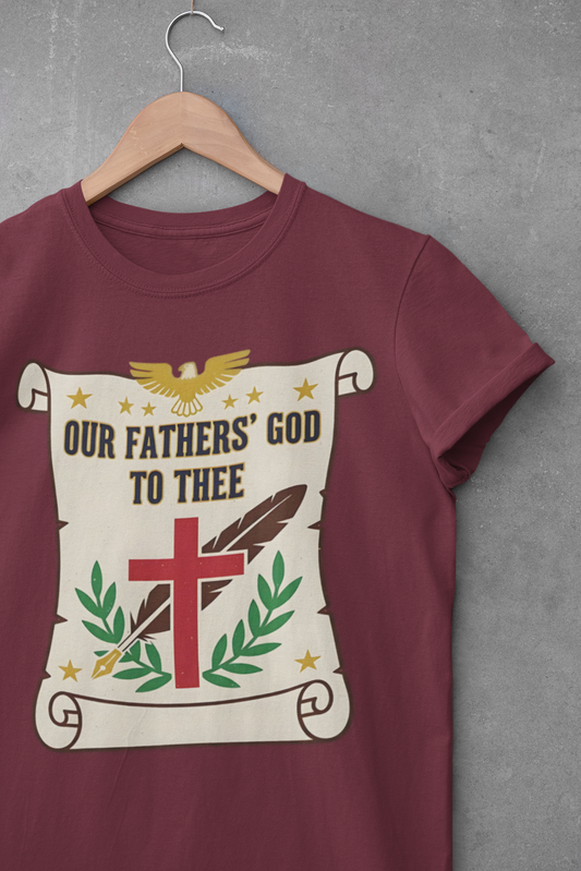 Our Fathers' God to Thee Christian Hymn T-Shirt