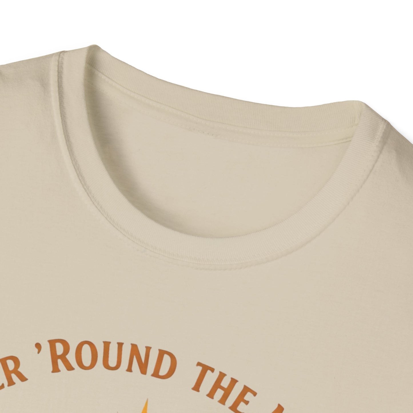 Gather 'Round the Manger Unisex Softstyle Christian Christmas T-Shirt