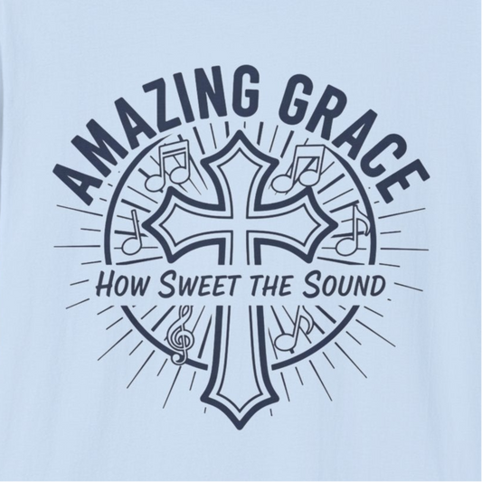 A121V2 - Amazing Grace Unisex Softstyle Christian T-Shirt