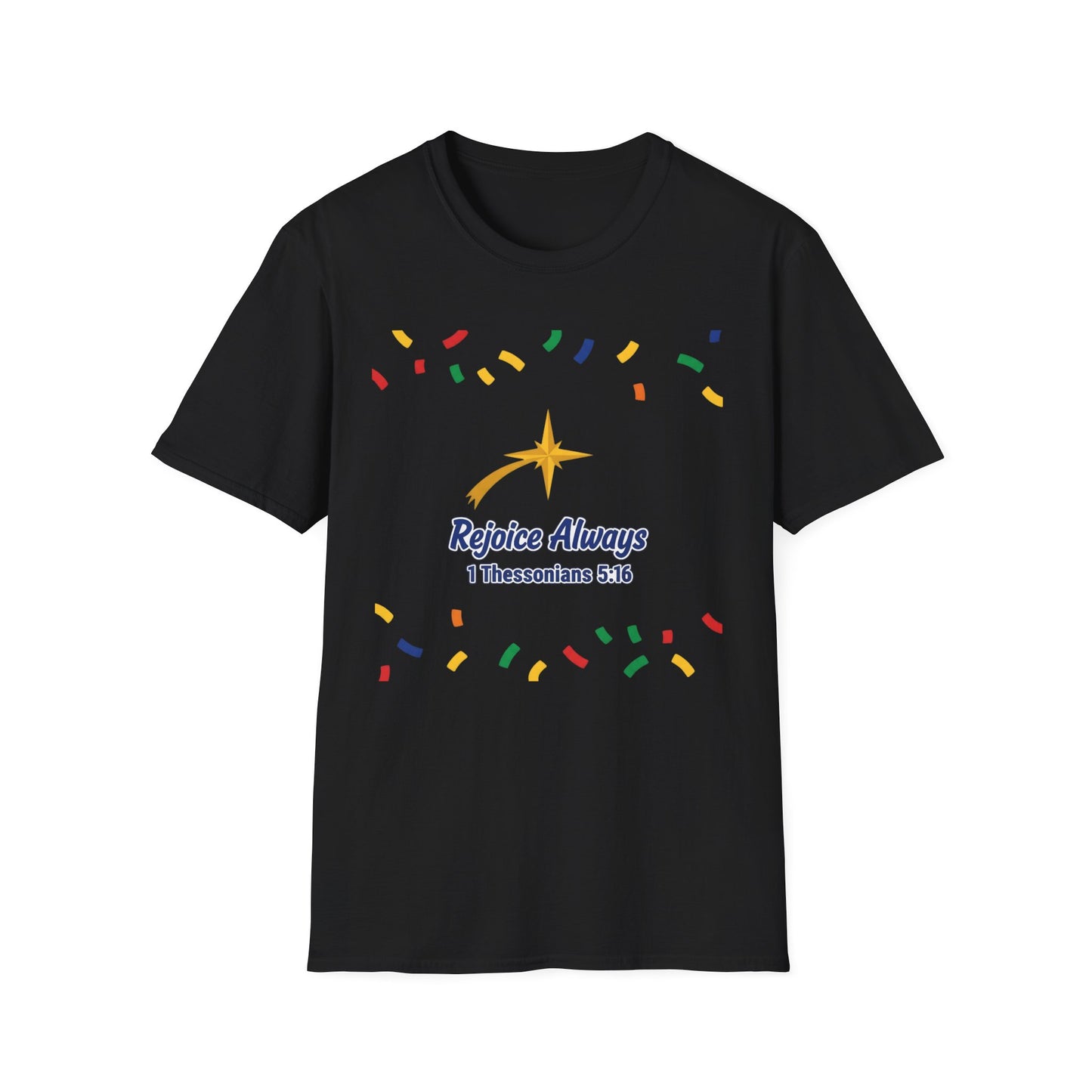 Rejoice Always Inspirational Christian Bible Verse T-Shirt