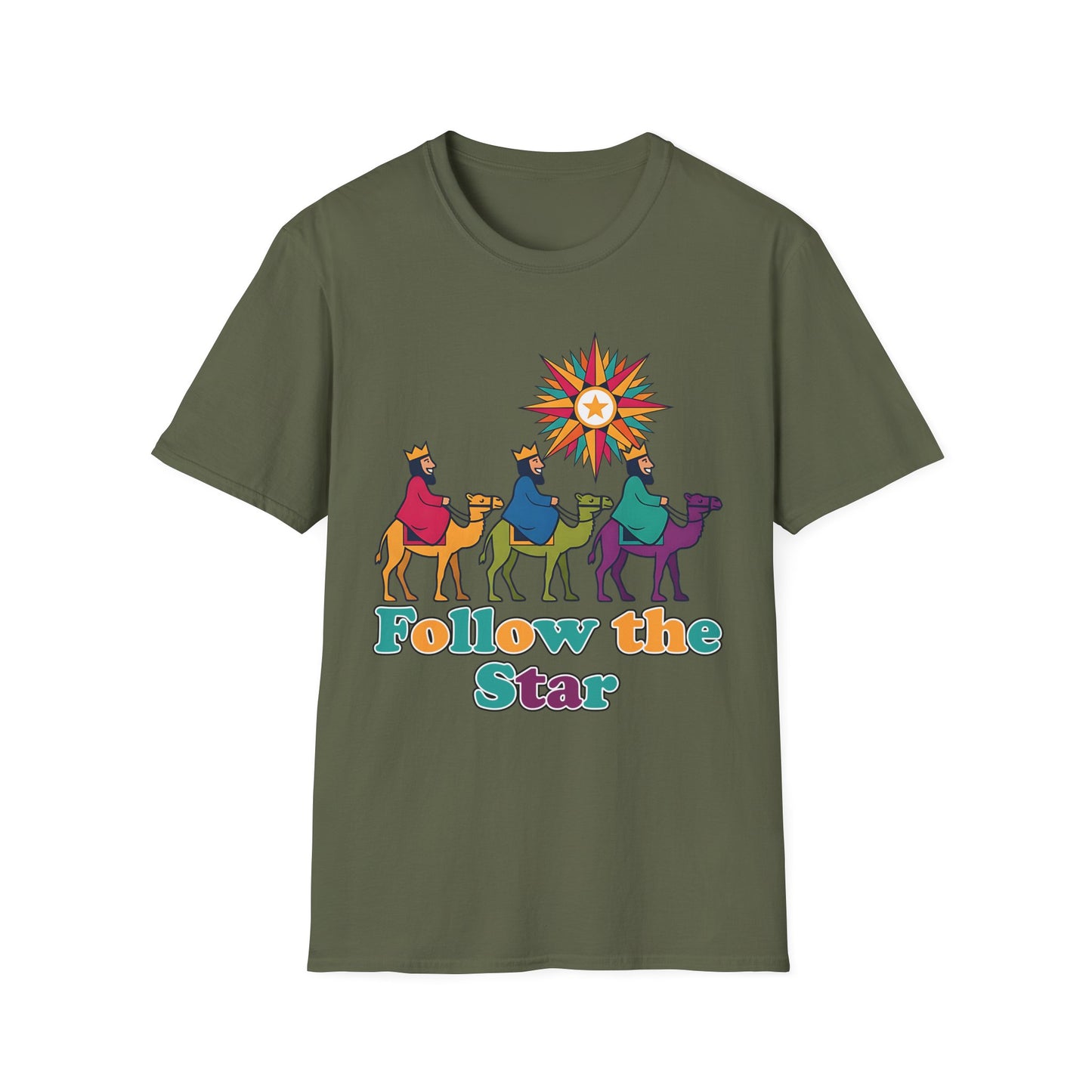 Follow the Star Christian Christmas T-Shirt