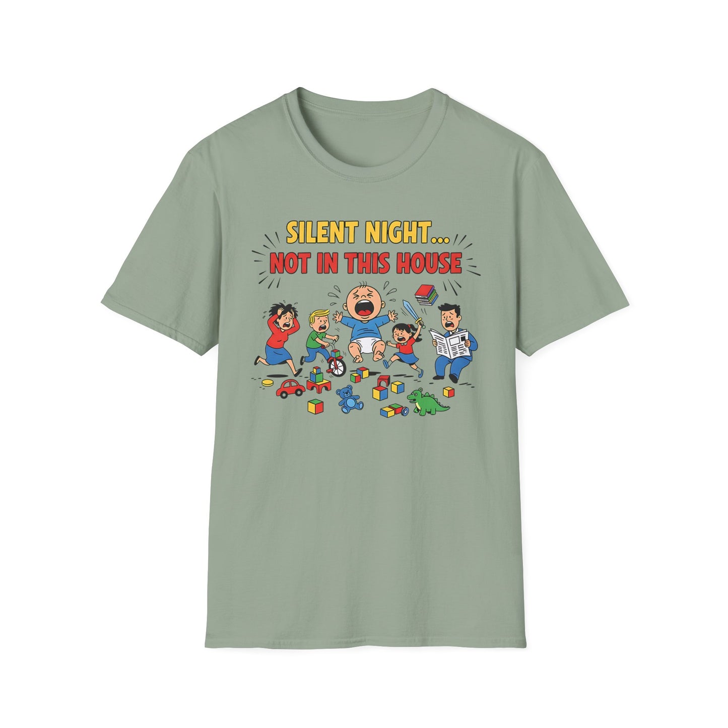 Silent Night Not in This House Funny Christmas T-Shirt