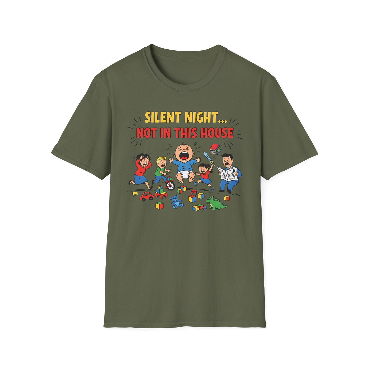 Silent Night Not in This House Funny Christmas T-Shirt