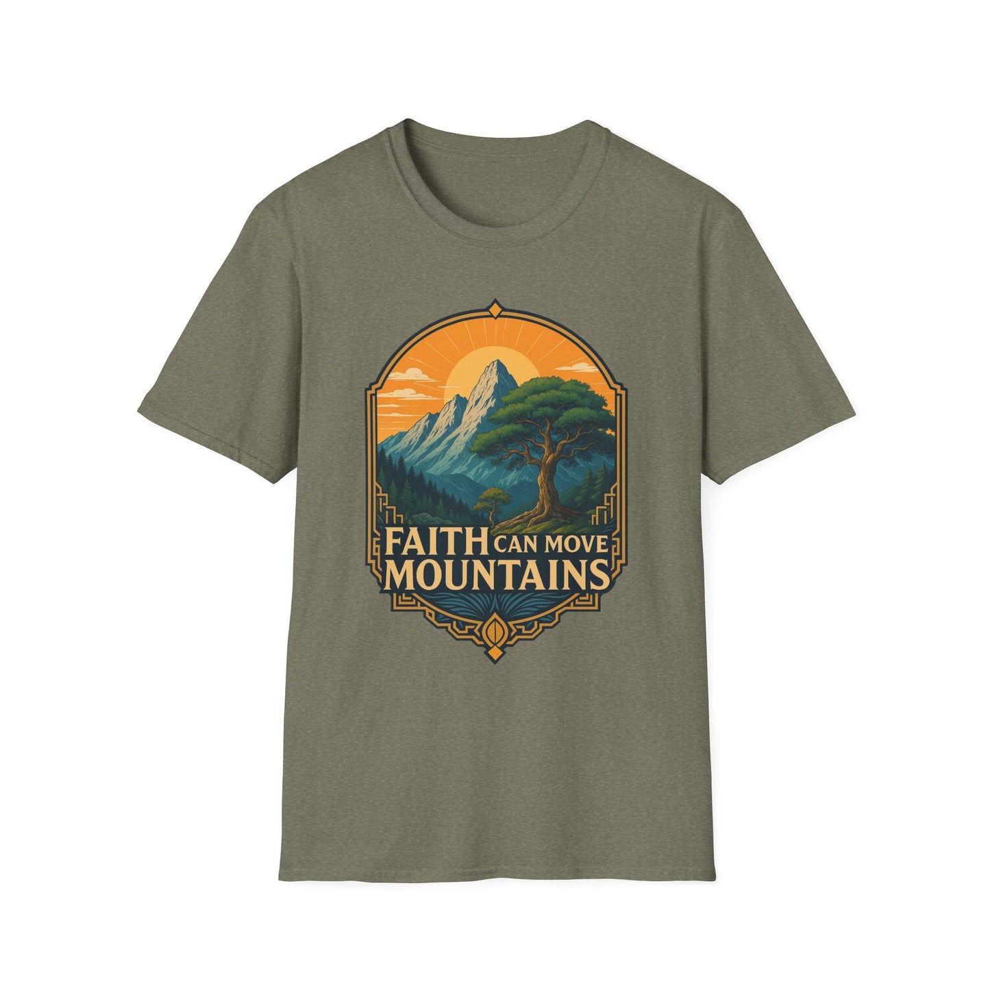 Faith Can Move Mountains Inspirational Christian Tee