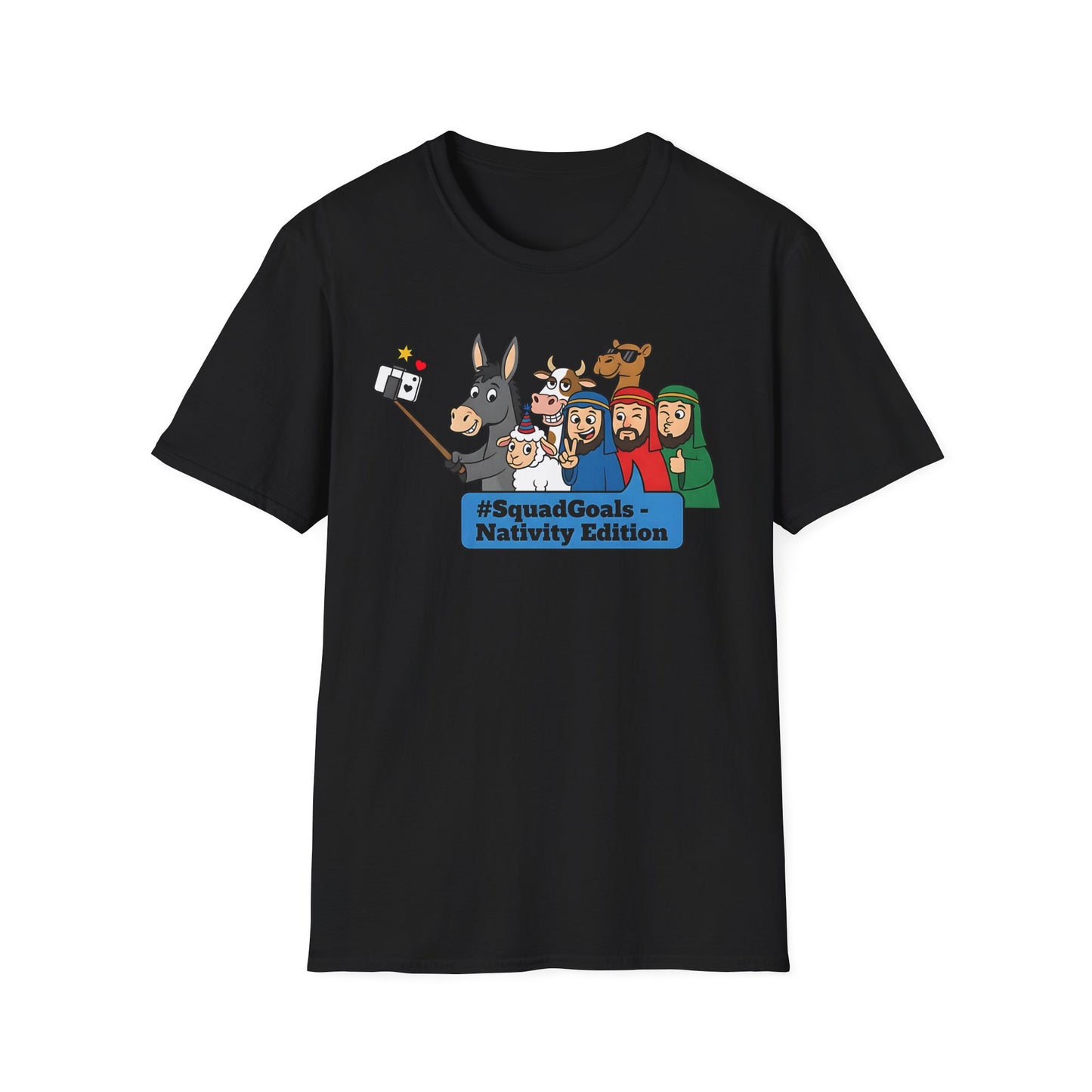 Nativity Squad Goals Selfie Funny Christmas Holiday T-Shirt