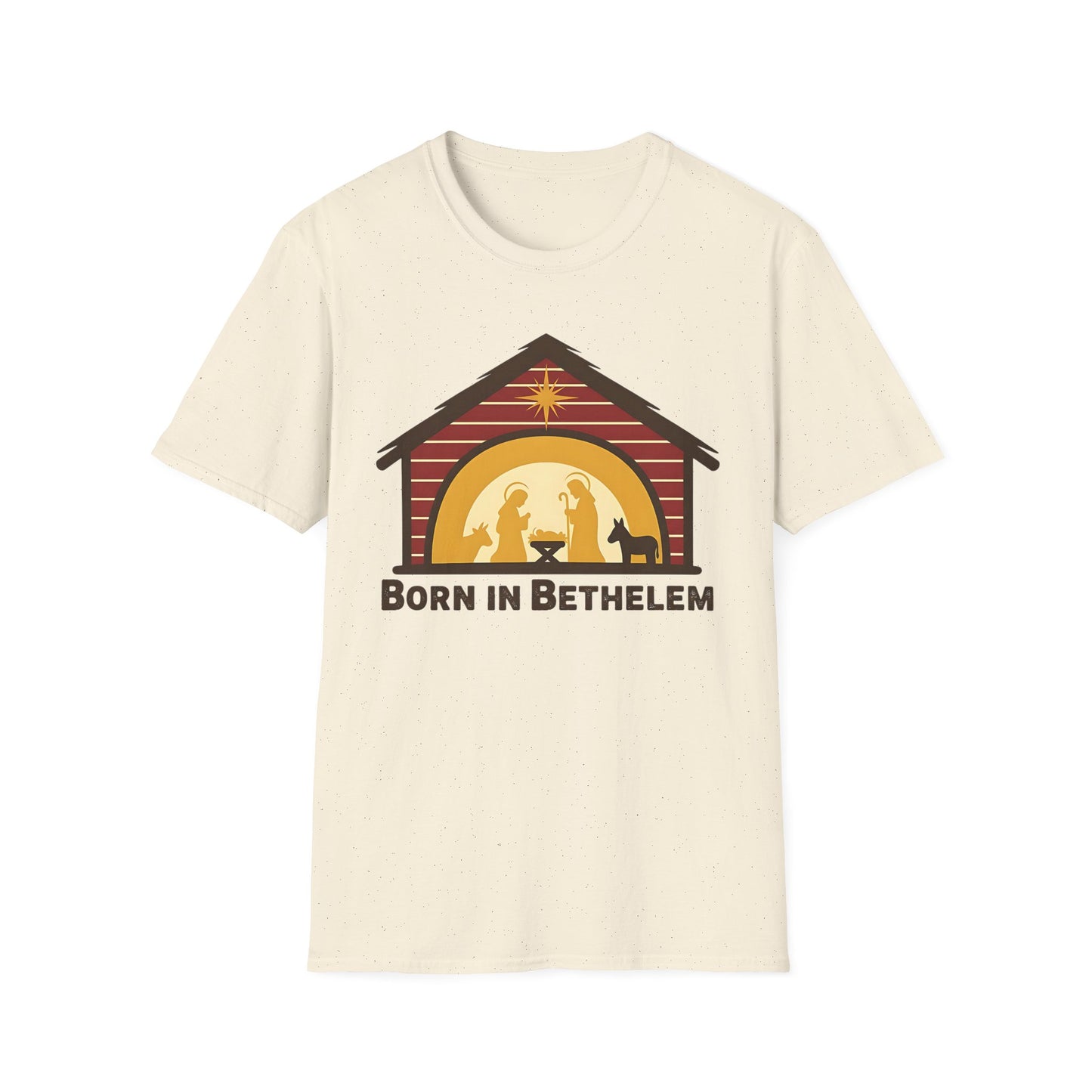 Born in Bethlehem Unisex Softstyle Christmas T-Shirt
