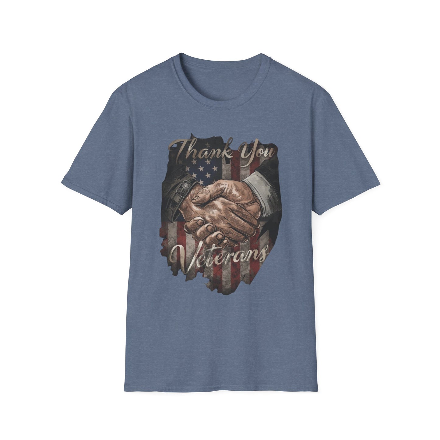 Thank You Veterans Unisex Softstyle Patriotic T-Shirt