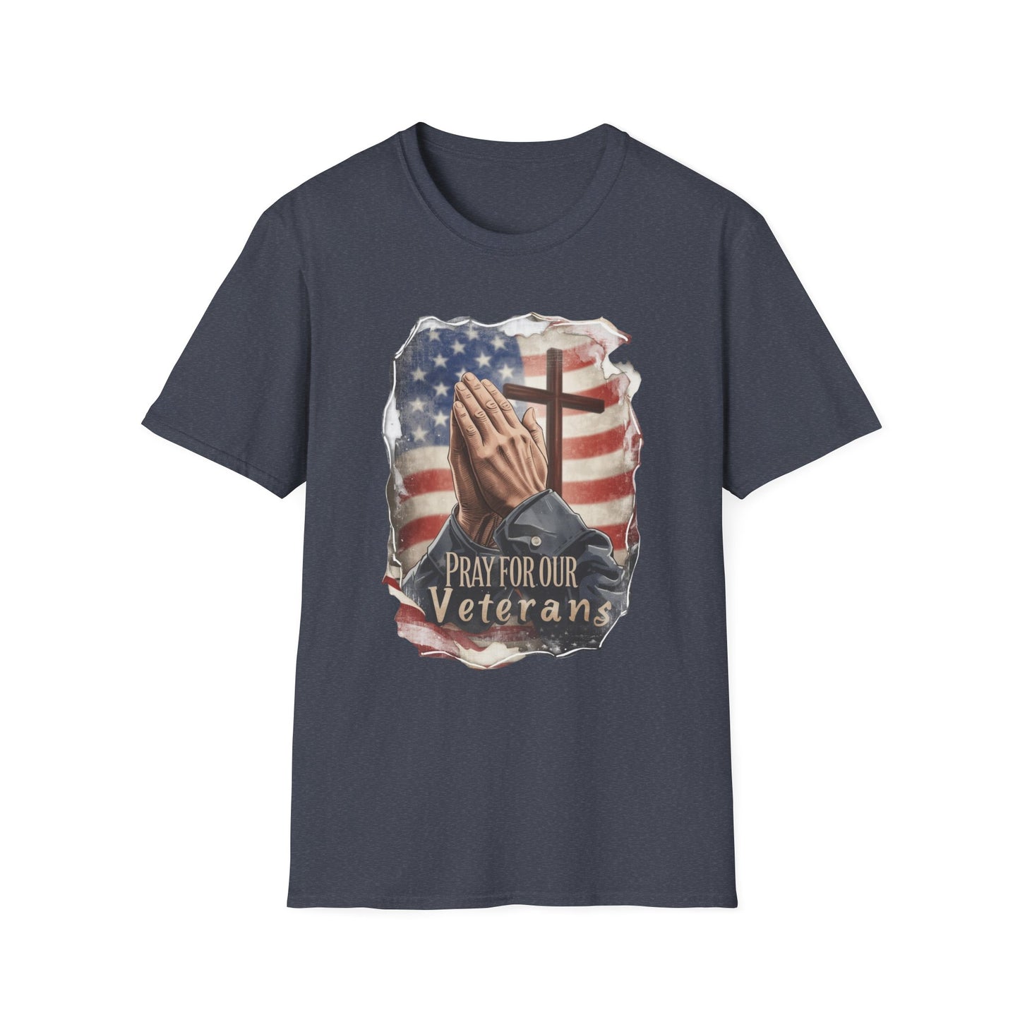 Pray For Our Veterans Christian Patriotic T-Shirt