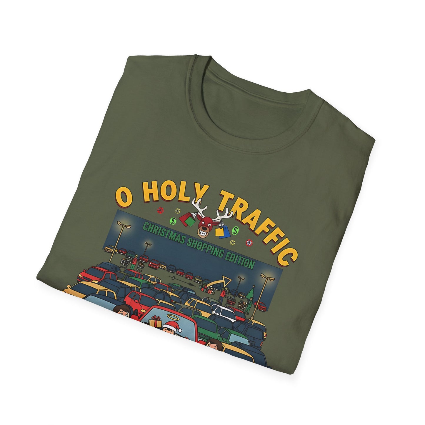 O Holy Traffic Christmas Shopping Edition Funny Holiday Tee