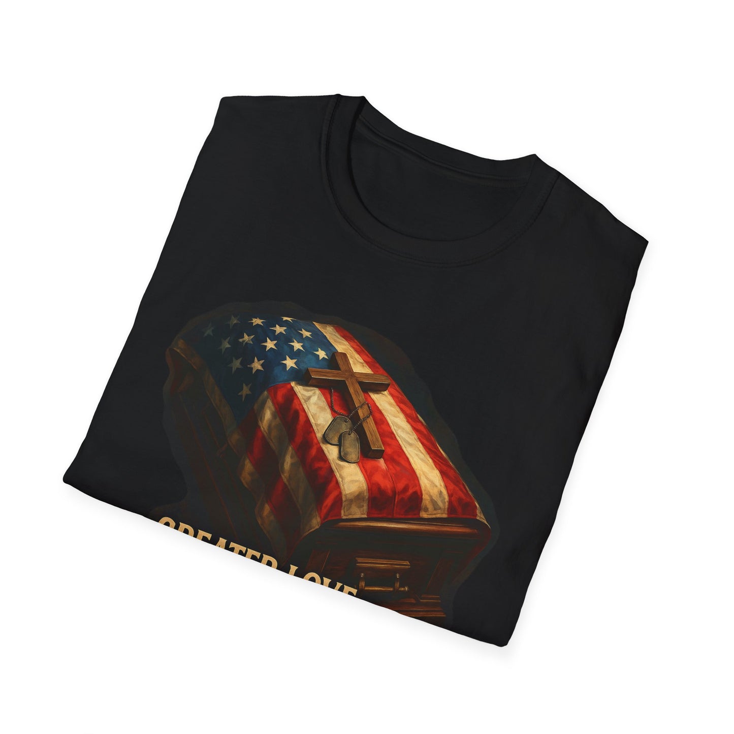 Memorial Day Veterans Day Tribute T-Shirt, Greater Love Has No One Than This