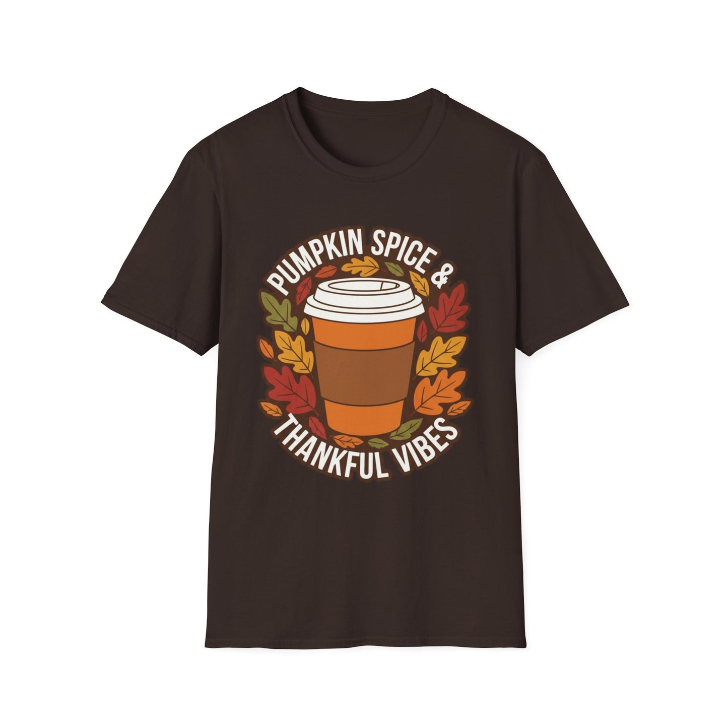 Pumpkin Spice & Thankful Vibes Fall Fashion T-Shirt