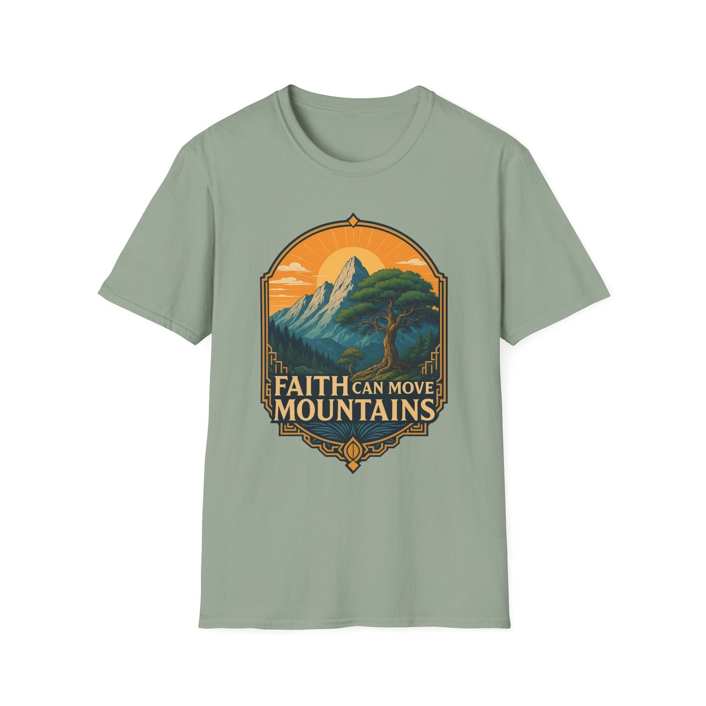 Faith Can Move Mountains Inspirational Christian Tee
