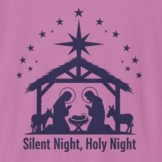 A070 - Silent Night Holy Night Christmas T-Shirt