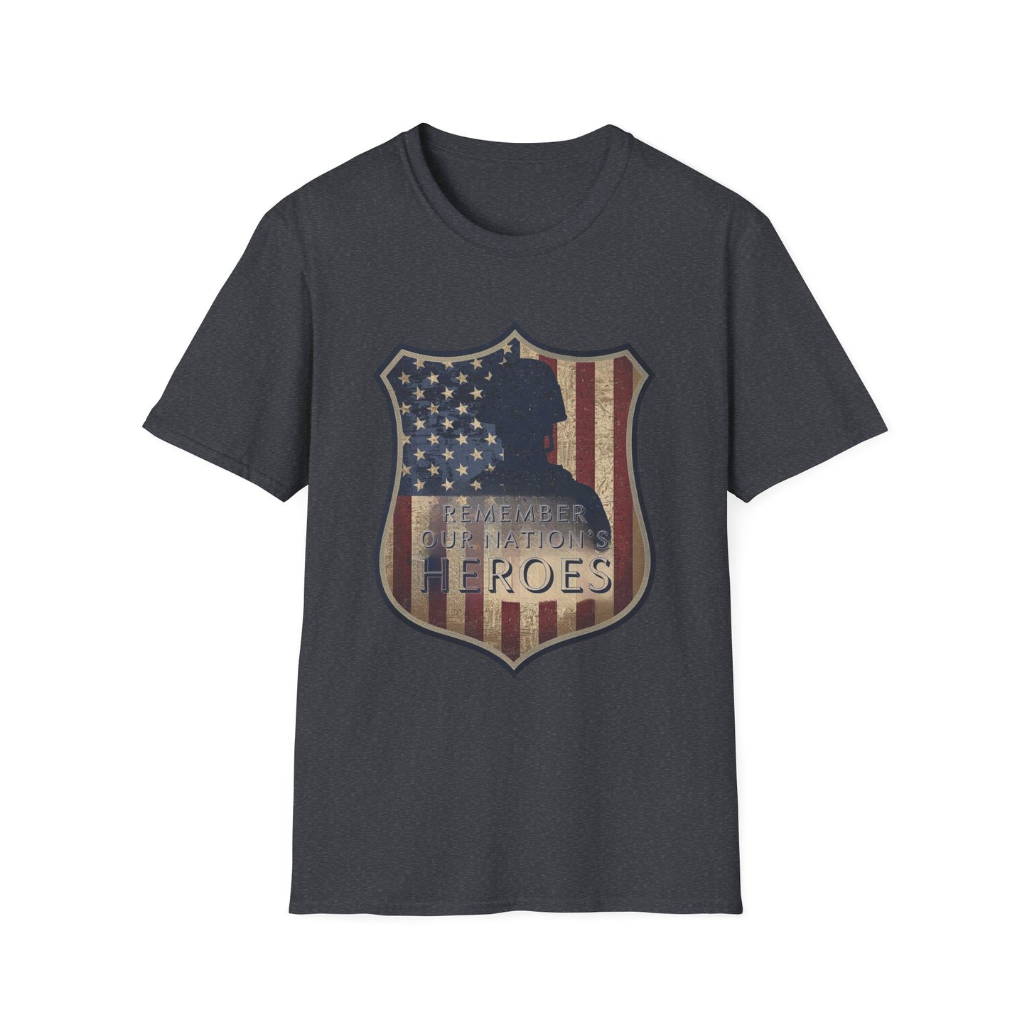 Remember Our Nation's Heroes Unisex Softstyle Patriotic T-Shirt