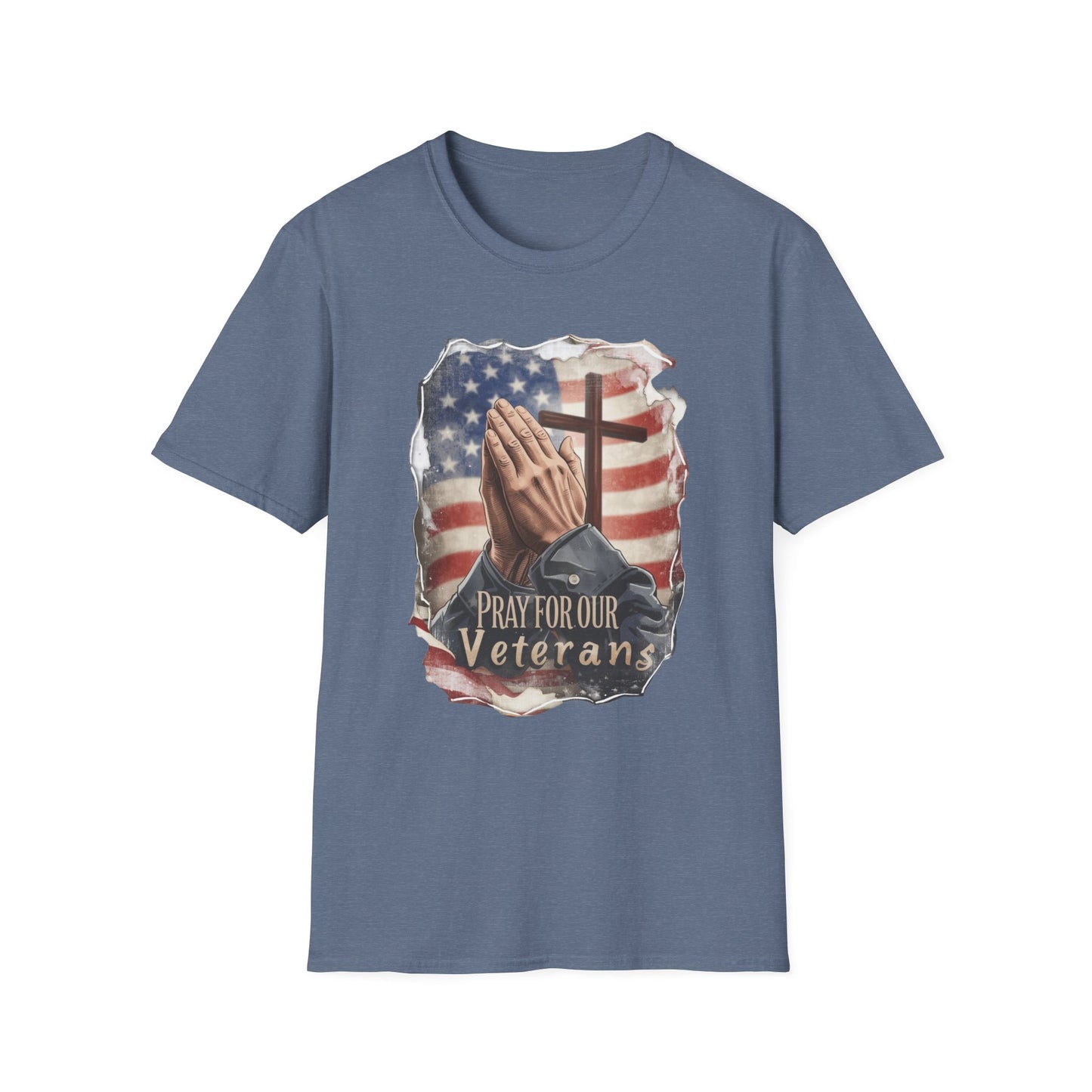 Pray For Our Veterans Christian Patriotic T-Shirt
