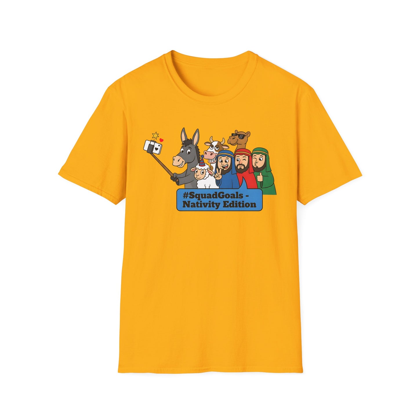 Nativity Squad Goals Selfie Funny Christmas Holiday T-Shirt