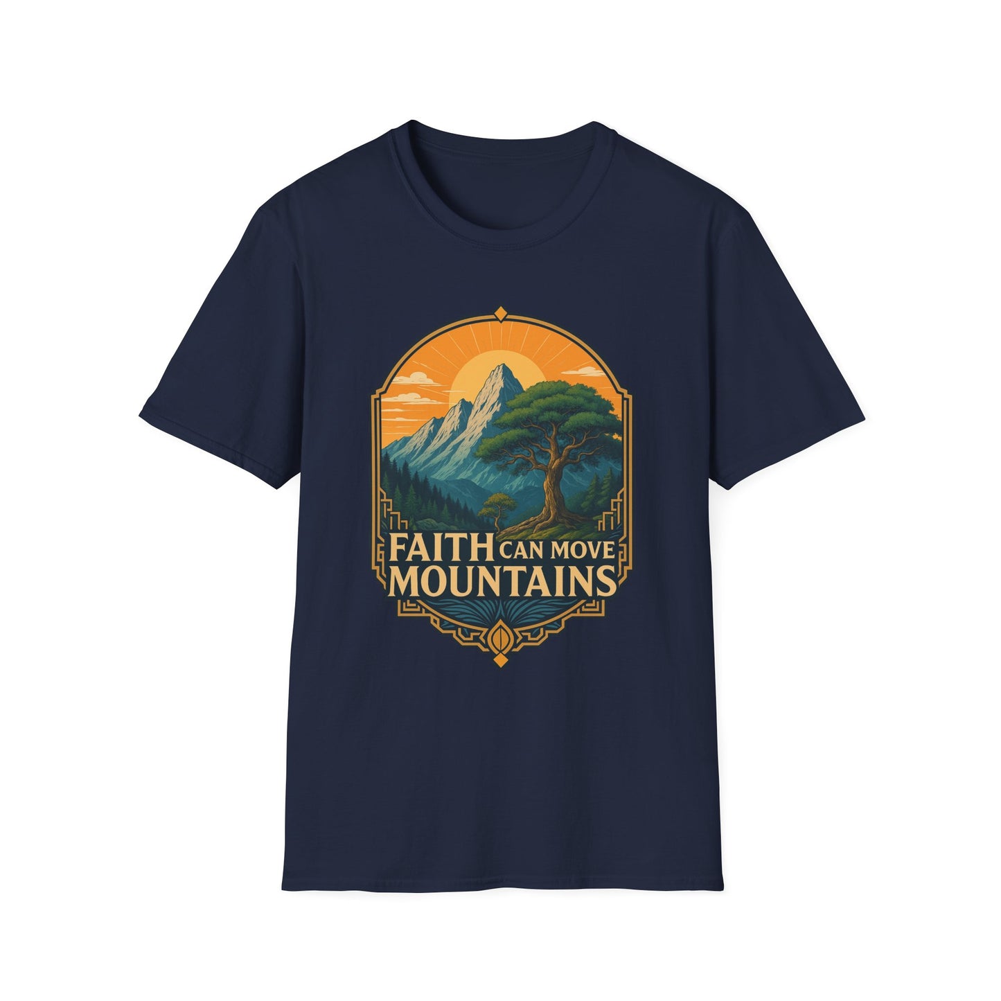 Faith Can Move Mountains Inspirational Christian Tee