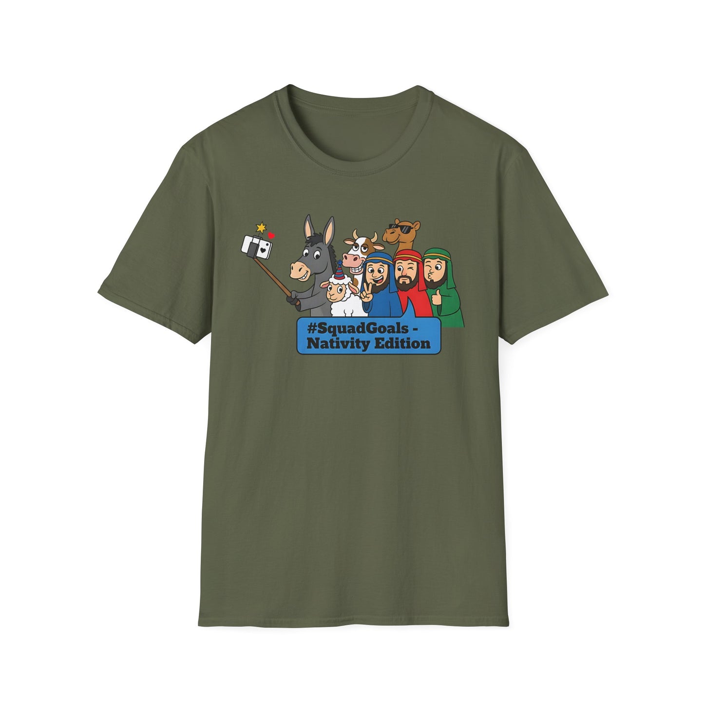 Nativity Squad Goals Selfie Funny Christmas Holiday T-Shirt