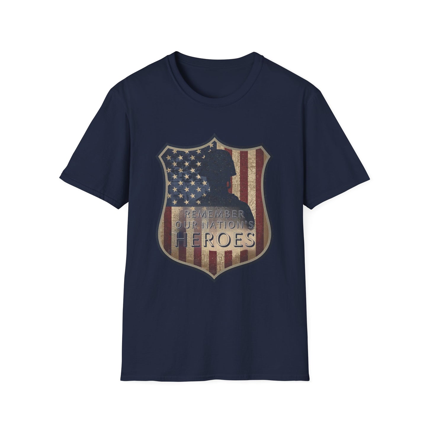 Remember Our Nation's Heroes Unisex Softstyle Patriotic T-Shirt