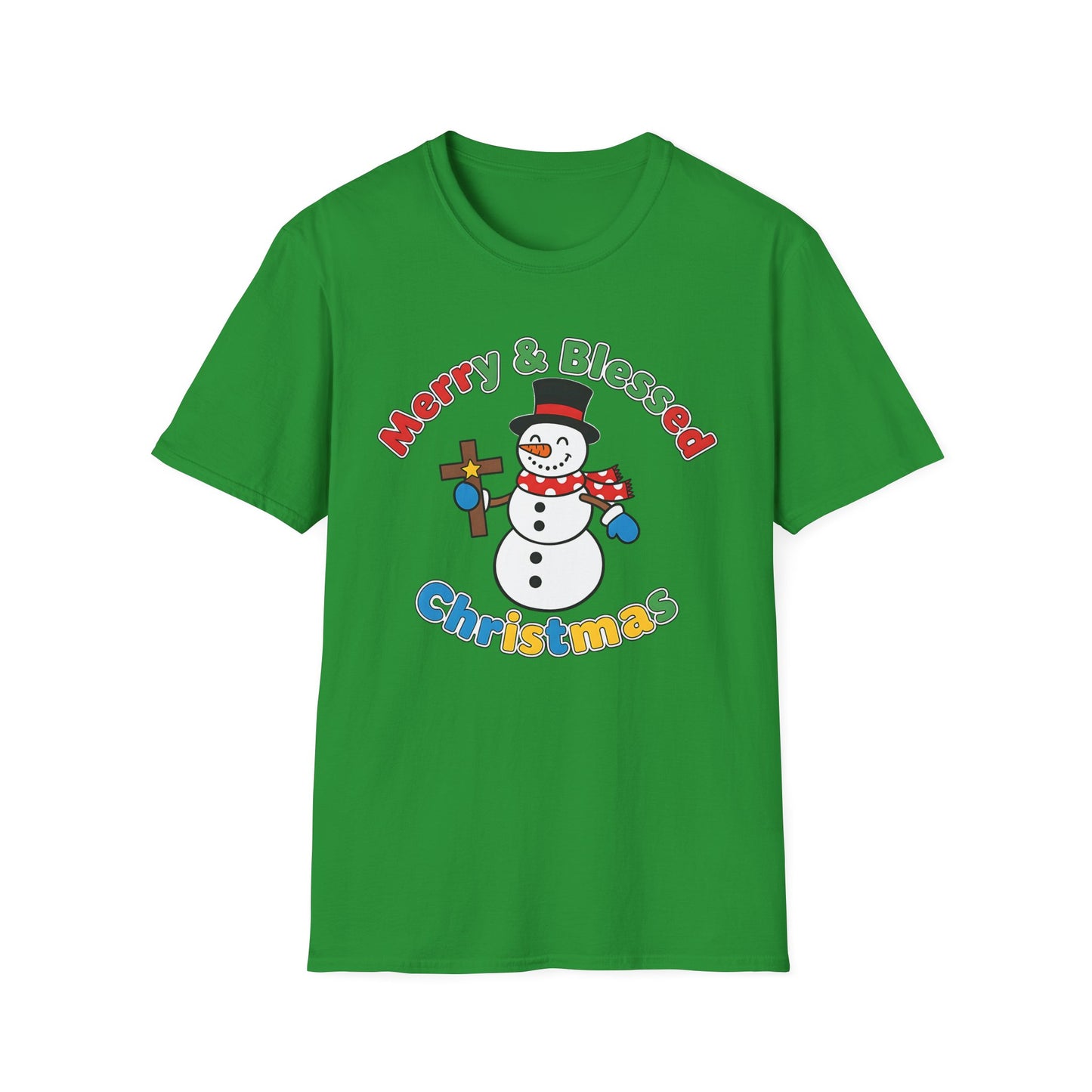 Merry and Blessed Christmas Snowman T-Shirt