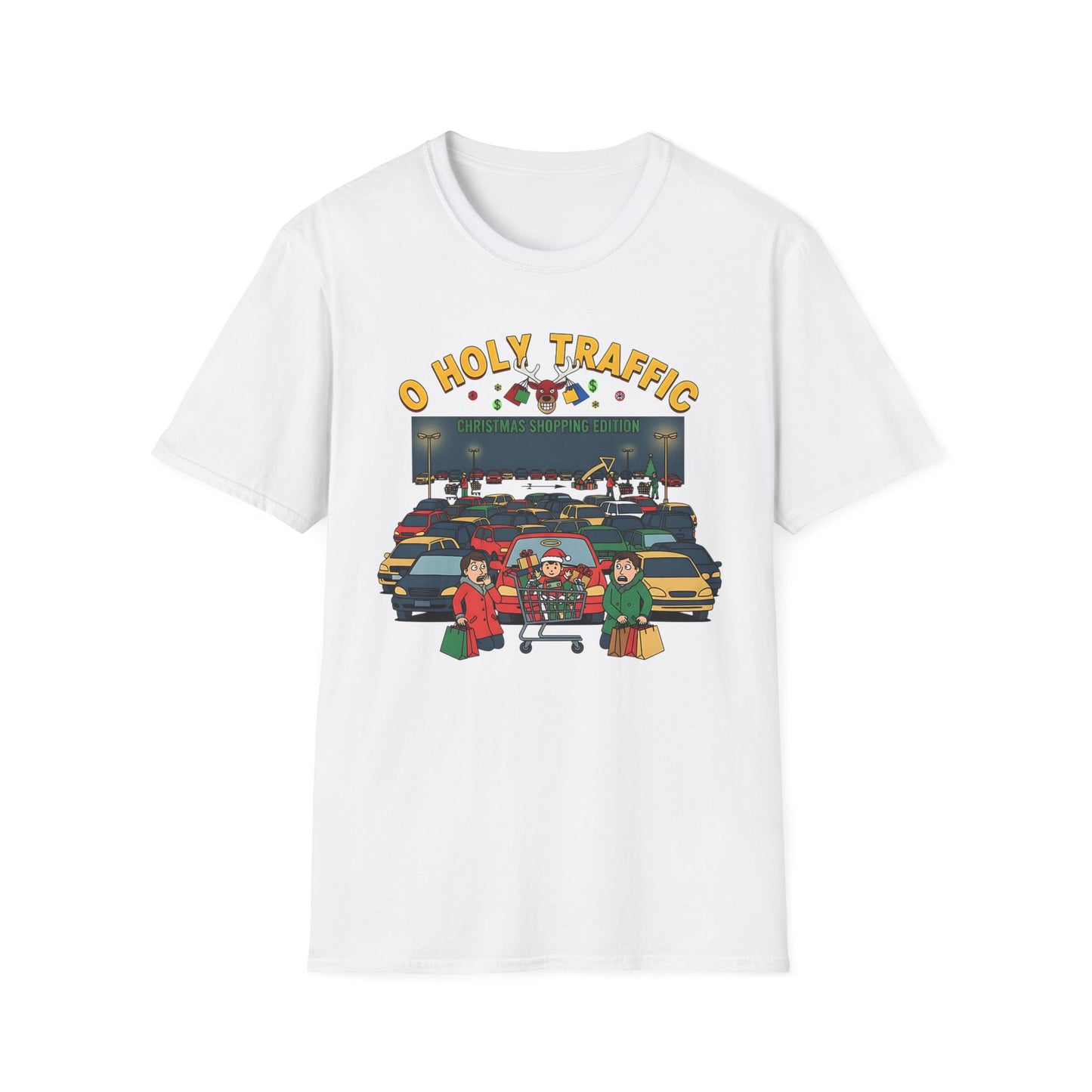 O Holy Traffic Christmas Shopping Edition Funny Holiday Tee