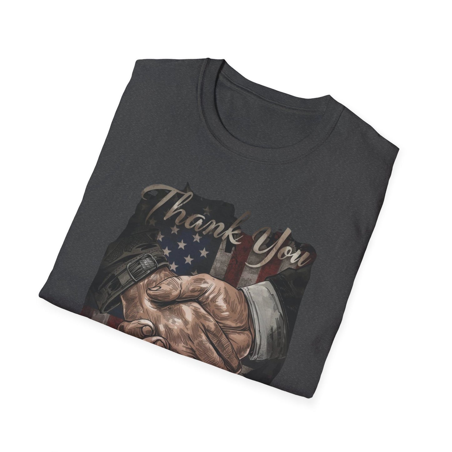 Thank You Veterans Unisex Softstyle Patriotic T-Shirt