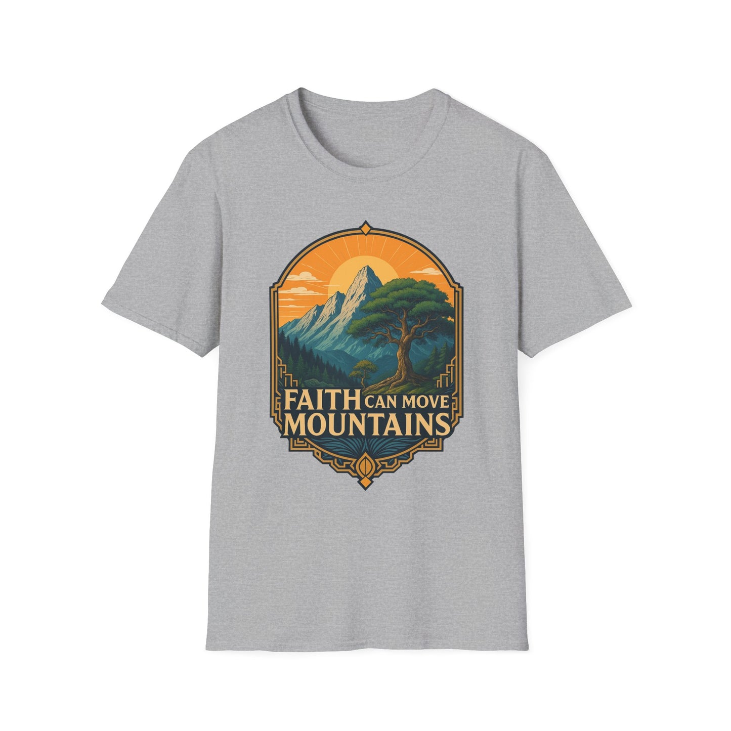 Faith Can Move Mountains Inspirational Christian Tee