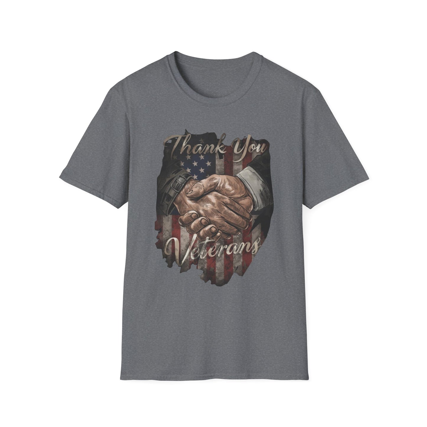 Thank You Veterans Unisex Softstyle Patriotic T-Shirt