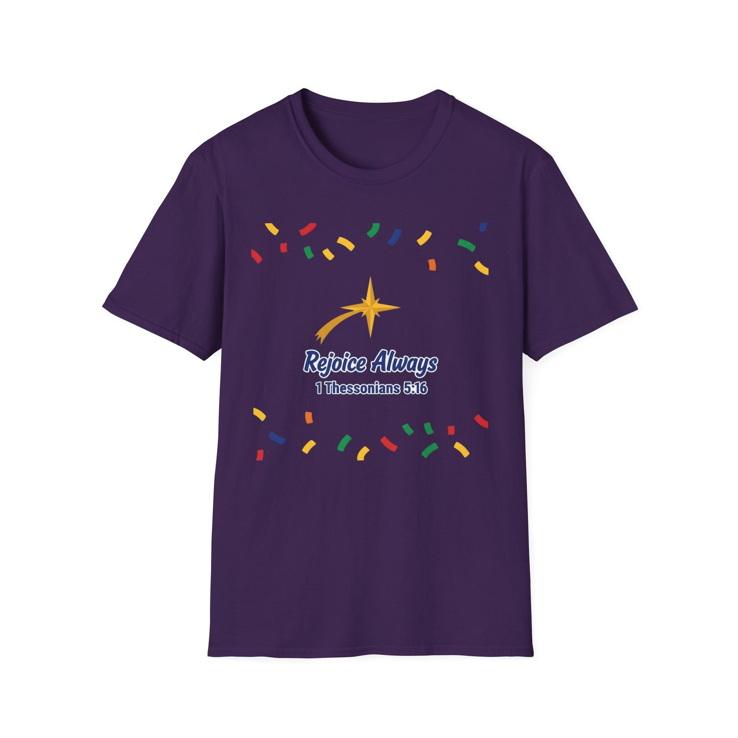 Rejoice Always Inspirational Christian Bible Verse T-Shirt