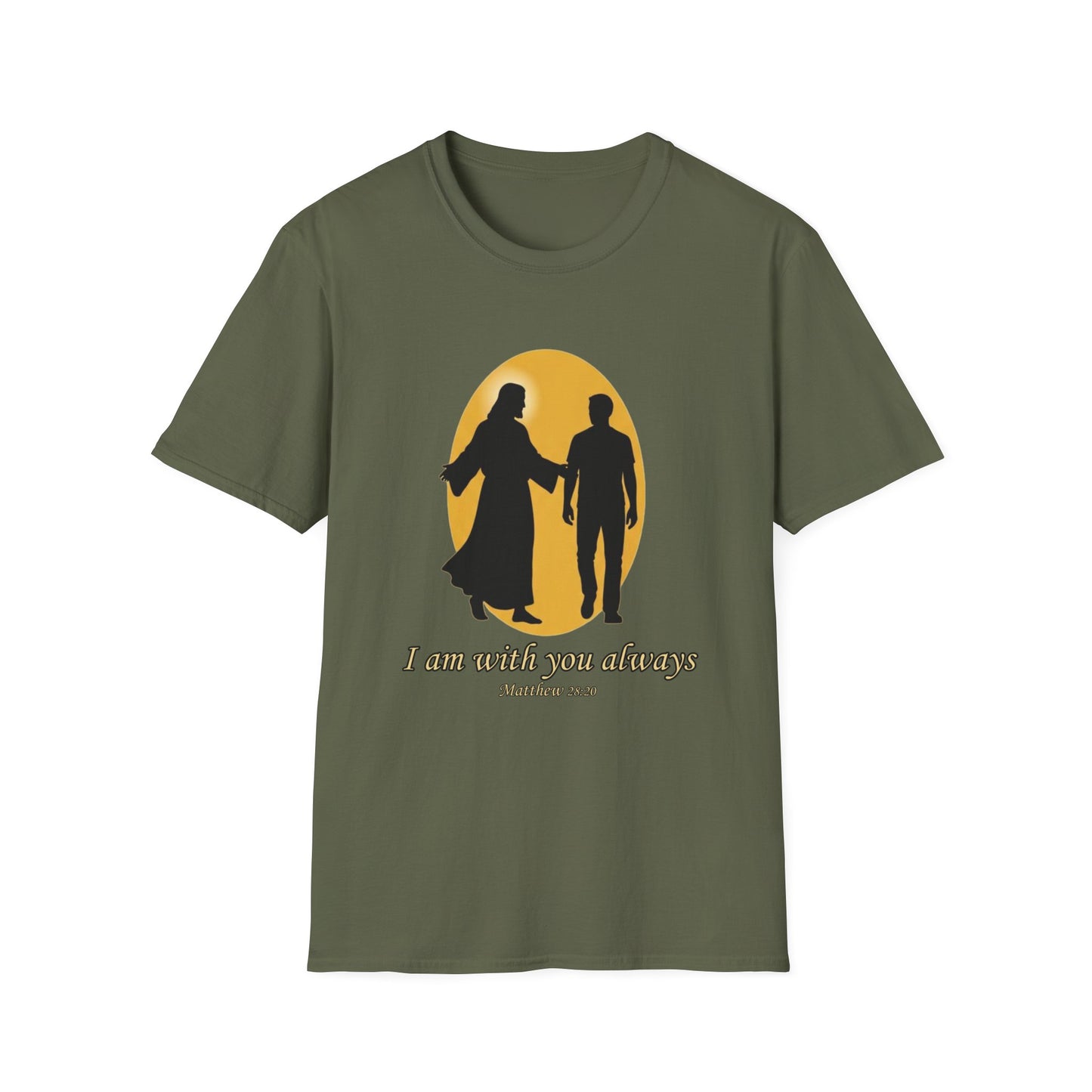 I Am With You Always Faith-Inspired Christian T-Shirt Matthew 28:20