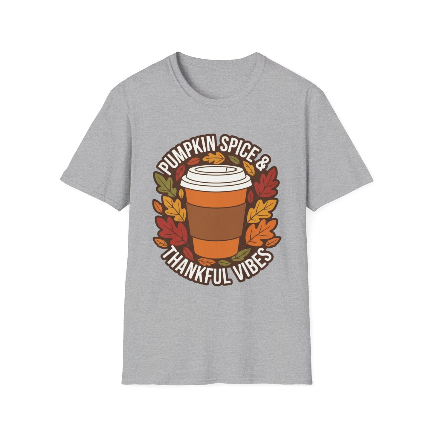 Pumpkin Spice & Thankful Vibes Fall Fashion T-Shirt