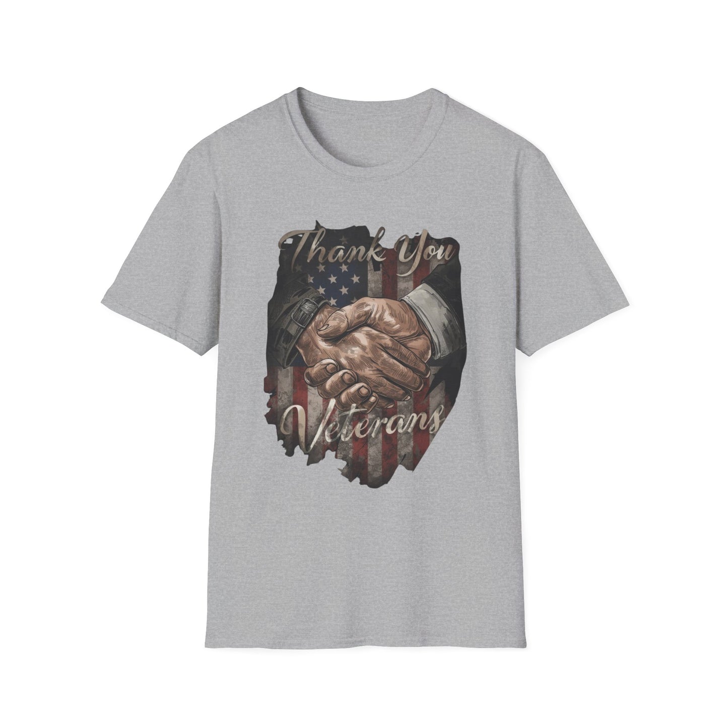 Thank You Veterans Unisex Softstyle Patriotic T-Shirt
