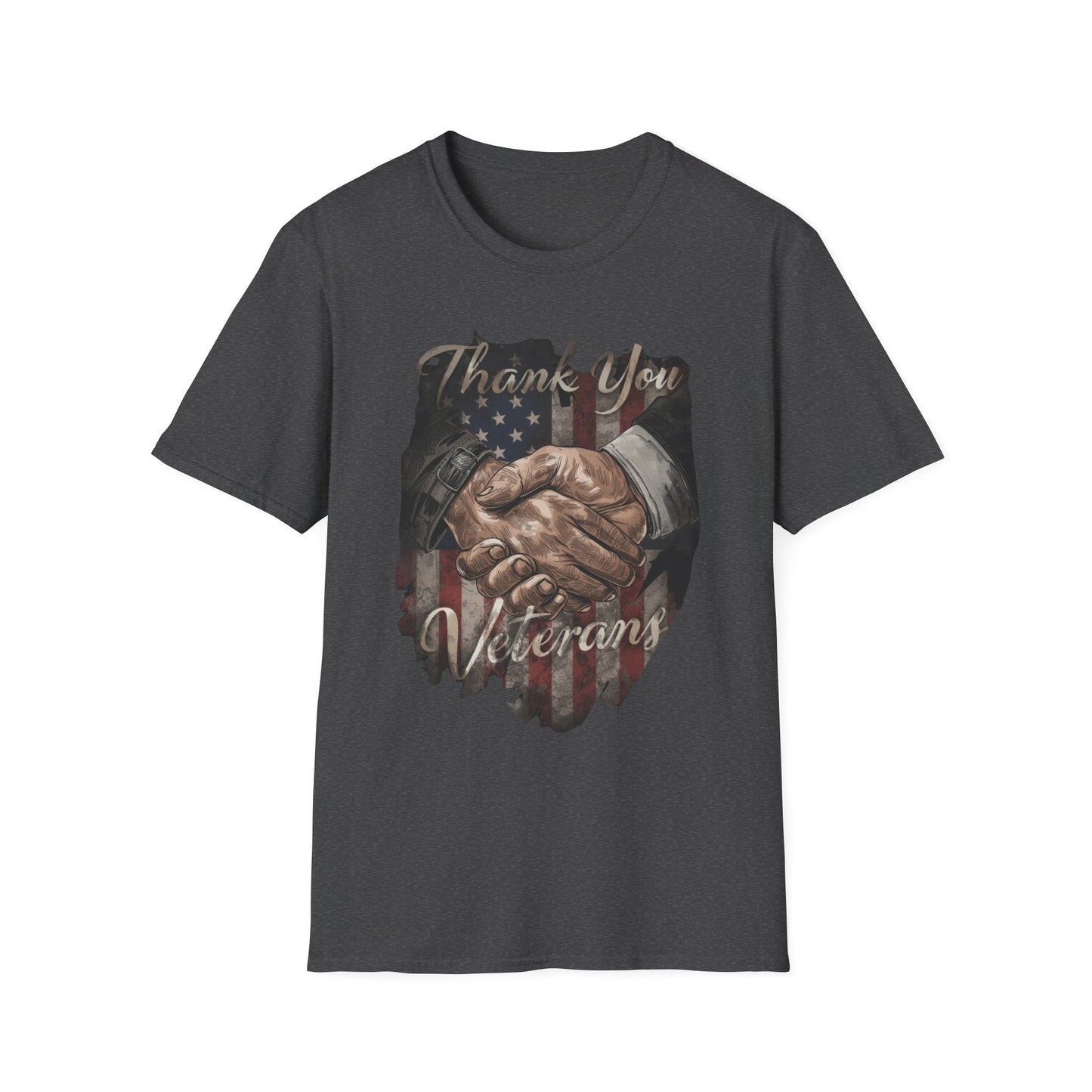 Thank You Veterans Unisex Softstyle Patriotic T-Shirt