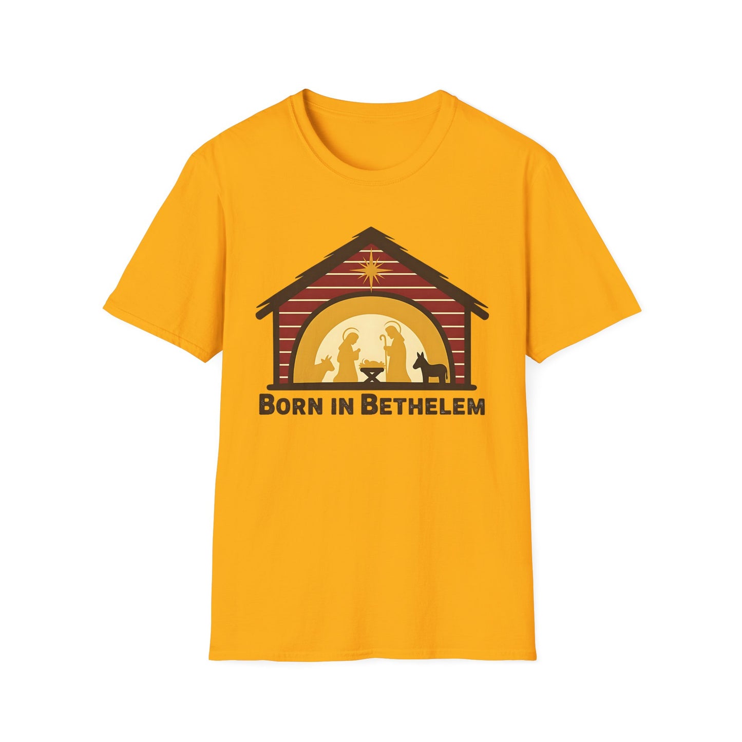 Born in Bethlehem Unisex Softstyle Christmas T-Shirt