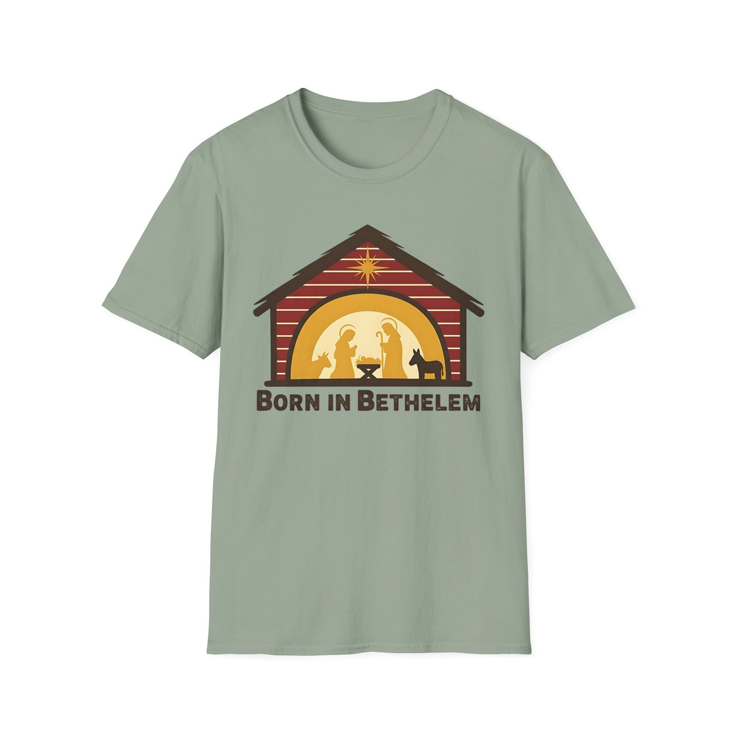 Born in Bethlehem Unisex Softstyle Christmas T-Shirt