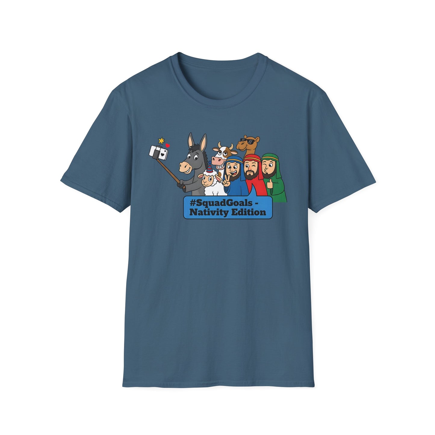 Nativity Squad Goals Selfie Funny Christmas Holiday T-Shirt