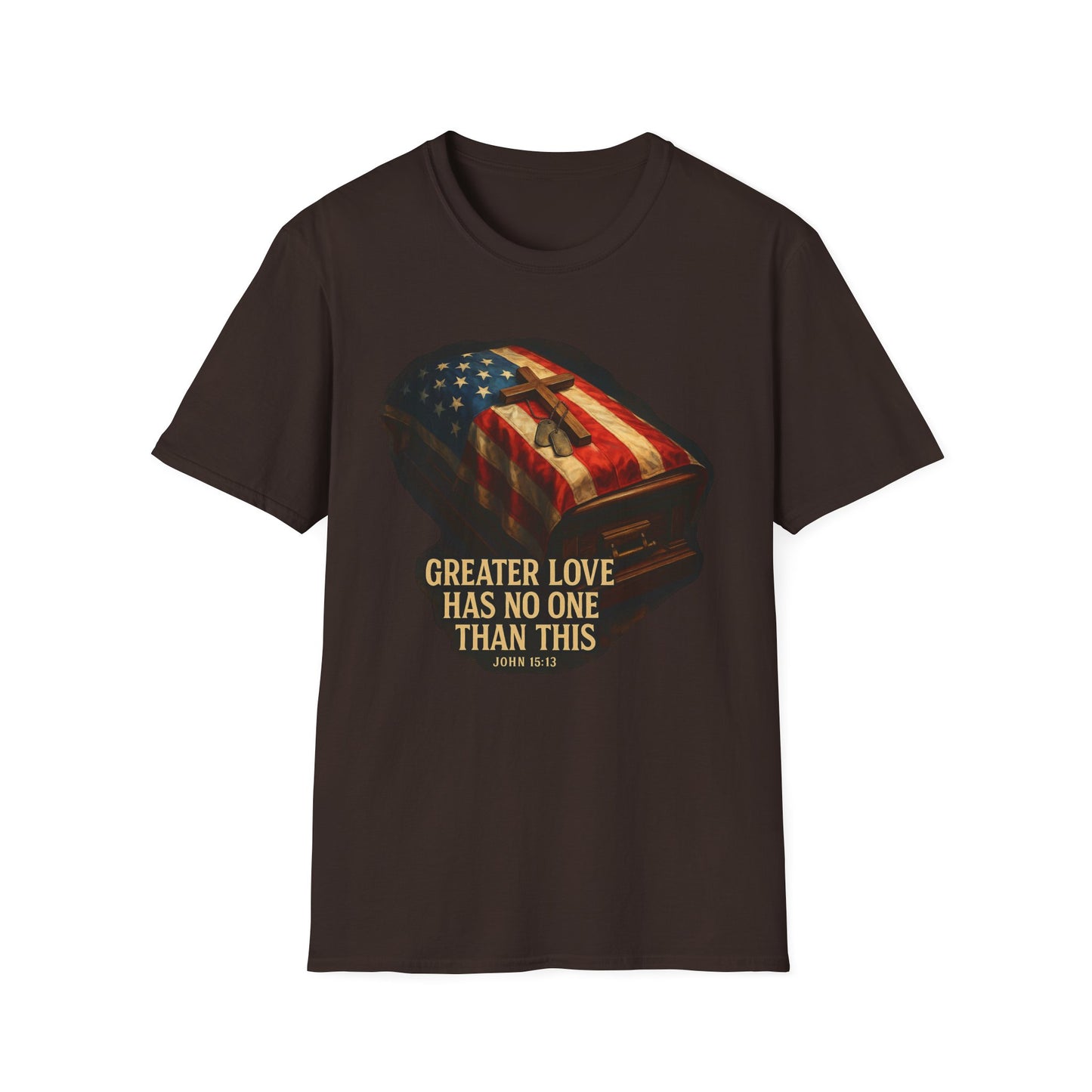 Memorial Day Veterans Day Tribute T-Shirt, Greater Love Has No One Than This