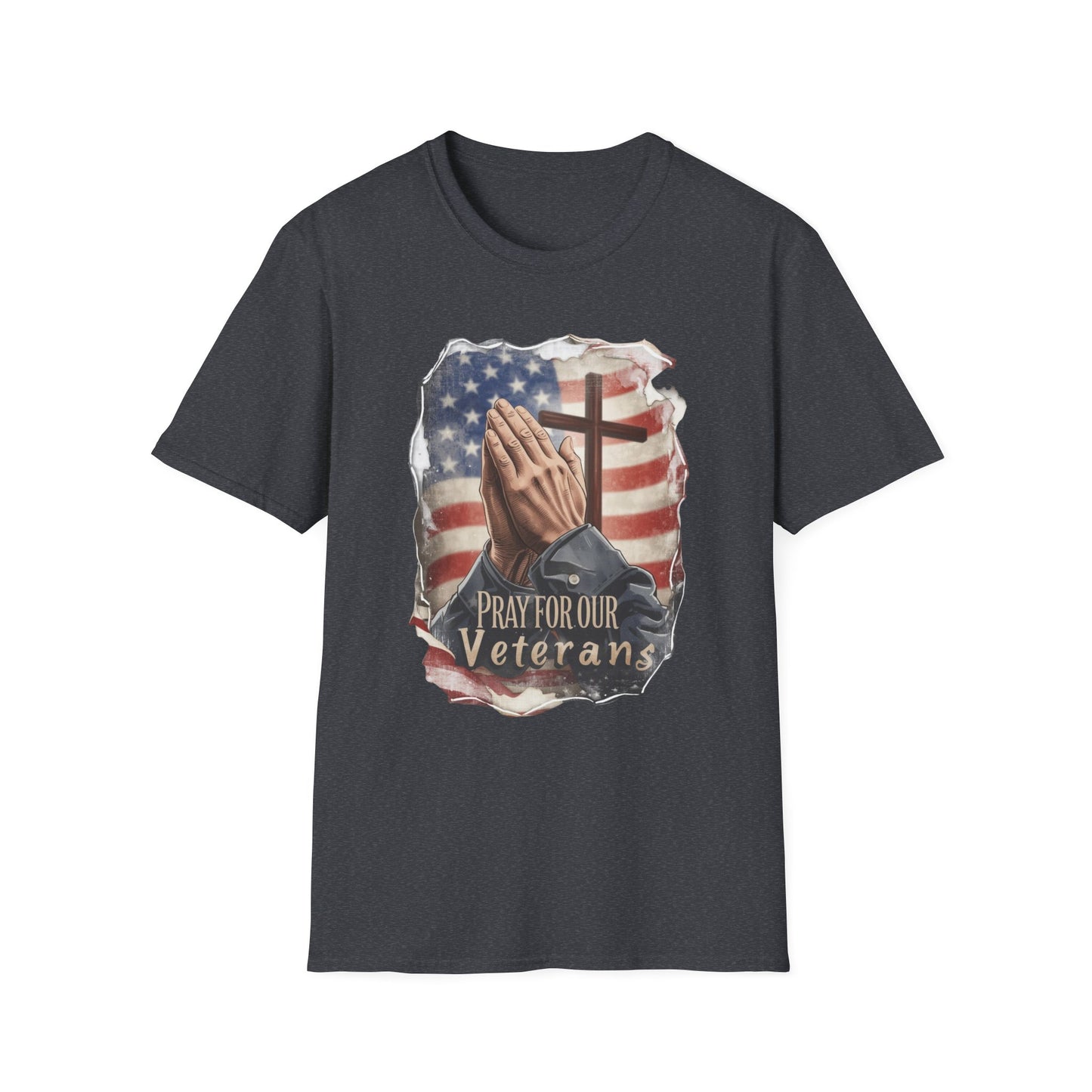 Pray For Our Veterans Christian Patriotic T-Shirt